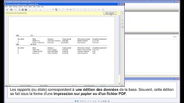 Tuto vidéo : Les rapports (États) dans LibreOffice Base