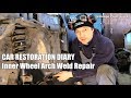 Welding repair to wheel arch: Charade Restoration #12
