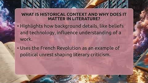 What Is Historical Context And Why Does It Matter In Literature? - The Prose Path