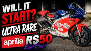 Will This Ultra Rare Aprilia RS50 Start after 4 years in Storage?  Heomailto Battery Discounts!