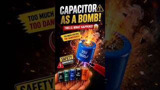 CAPACITOR AS A BOMB💥 #capacitorblast #capacitor #electroniccomponents #shorts #electrolyticcapacitor