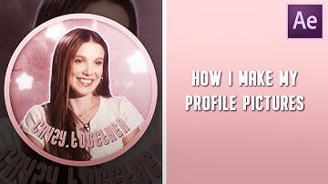 How I Make My Profile Pictures || After Effects