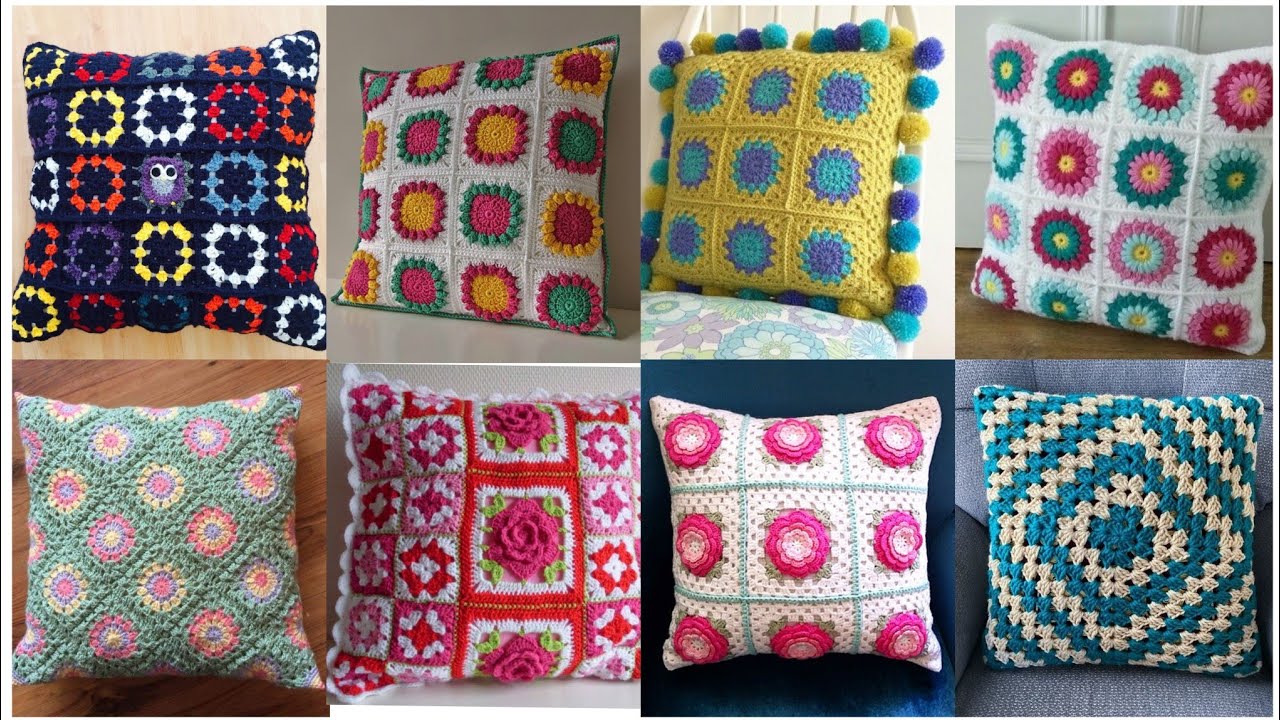 Most Beautiful and stunning New crochet handmade cushion designs ideas