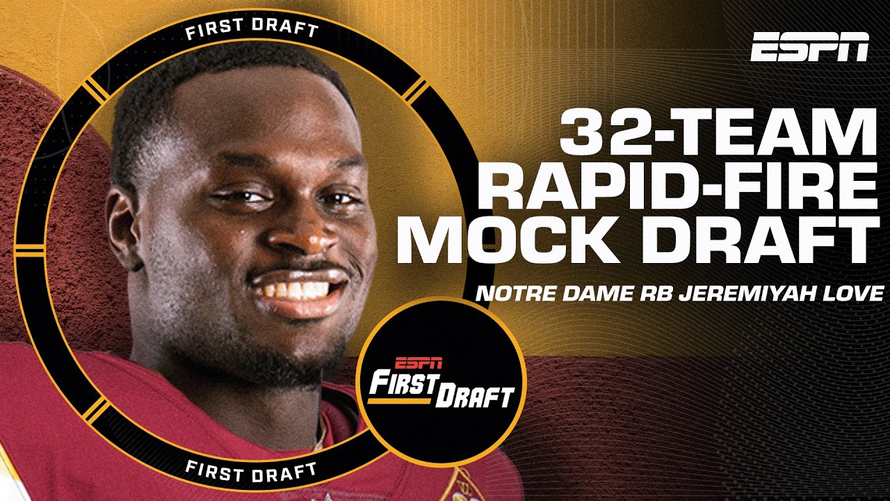 🚨32-TEAM, RAPID-FIRE MOCK DRAFT🚨 w/Mel Kiper, Field Yates & Greeny ! | First Draft🏈