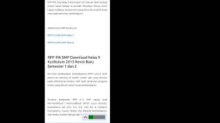 RPP IPA SMP Download Kelas 9 Kurikulum 2013 Revisi Semester 1 dan 2