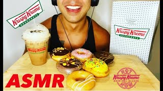 Asmr Krispy Kreme Donuts & Iced Caramel Mocha Eating Sounds No Talking