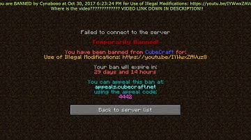 I GOT BANNED ON CUBECRAFT AGAIN