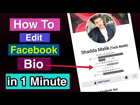 How to edit Bio information in Facebook Profile - make stylish facebook bio