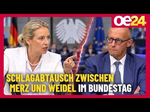 Clash between Merz and Weidel in the German Bundestag