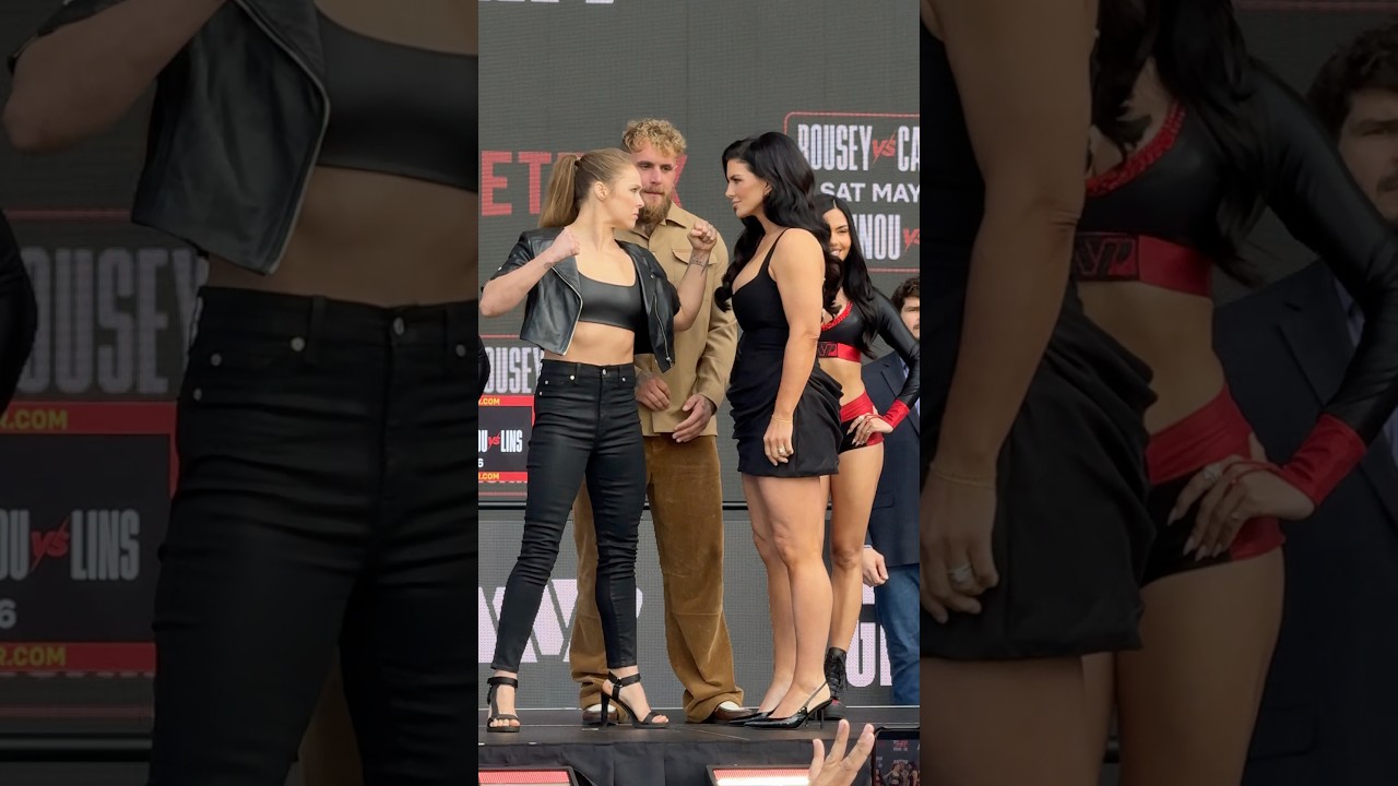 😮‍💨 RONDA ROUSEY VS GINA CARANO FIRST FACE OFF (MVP PRESS CONFERENCE)