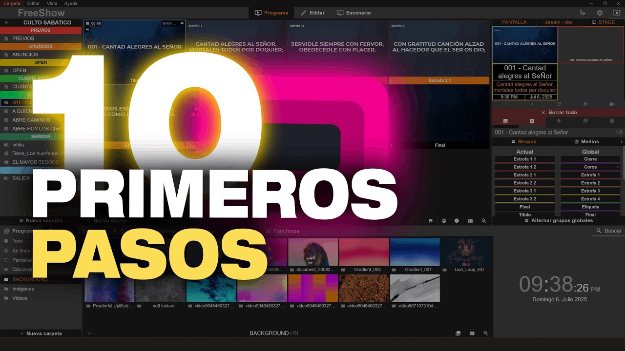 ¿Primera Vez en FreeShow? 🔥 10 Pasos INICIALES que NO Puedes Saltar (2025)