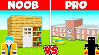 Escola de noob vs pro no Minecraft