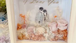 Preserved Flower Photo Frame Arrangement | Wooden Photo Frame Flower Arrangement  screenshot 1