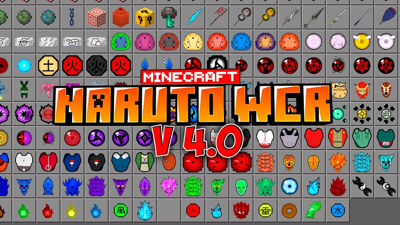 ATUALIZOU!!  ADDON NARUTO WCR V4.0 MINECRAFT PE 1.21.2 COM MAIS 100 MODOS RIKUDOU ...