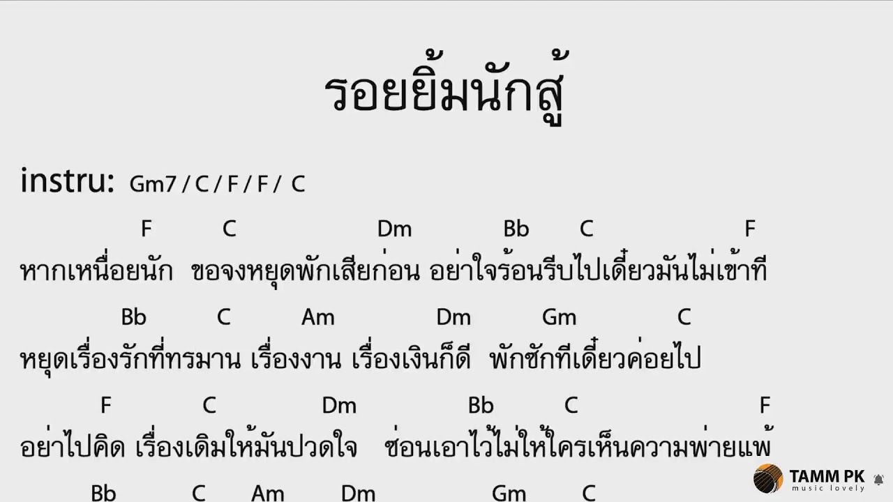 รอยยิ้มนักสู้ - โลโซ  [Cover Backing Track:ไว้ซ้อมกีต้าร์]