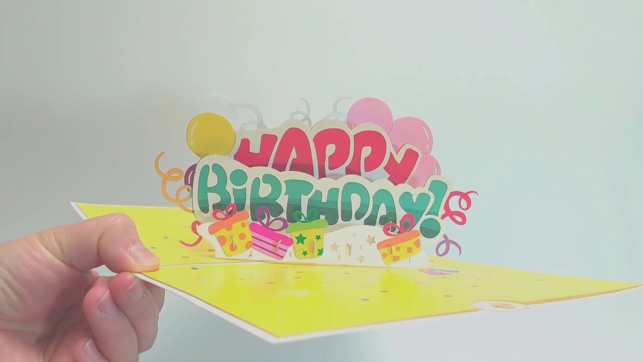 Pop Up Birthday Card Original Gift Idea Free Delivery