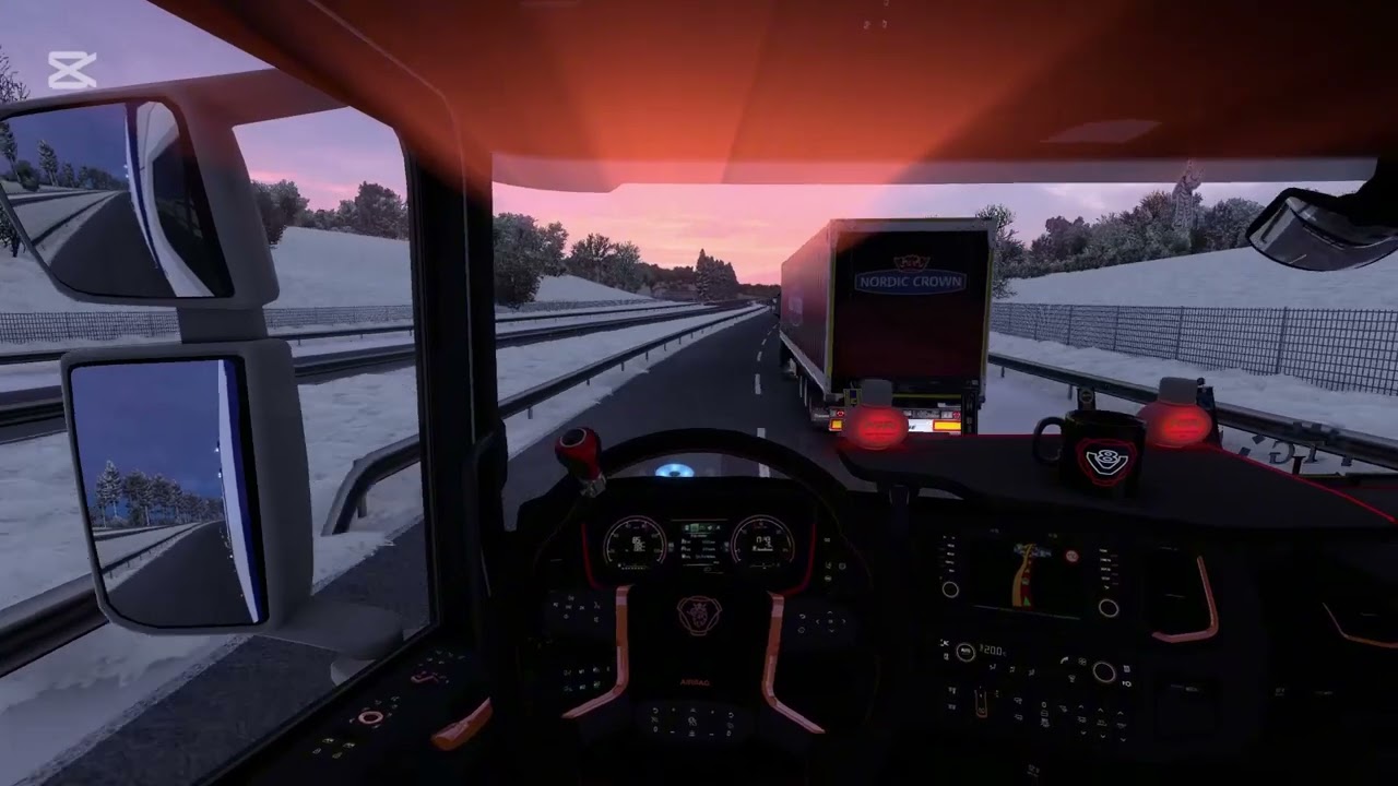 ETS2 Woodbark to lkpg 2. Snowroad 