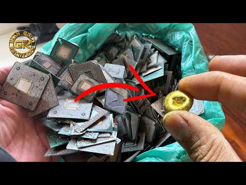 Gold Recovery from 5.5 kg BGA IC Bottom Parts | Step by Step