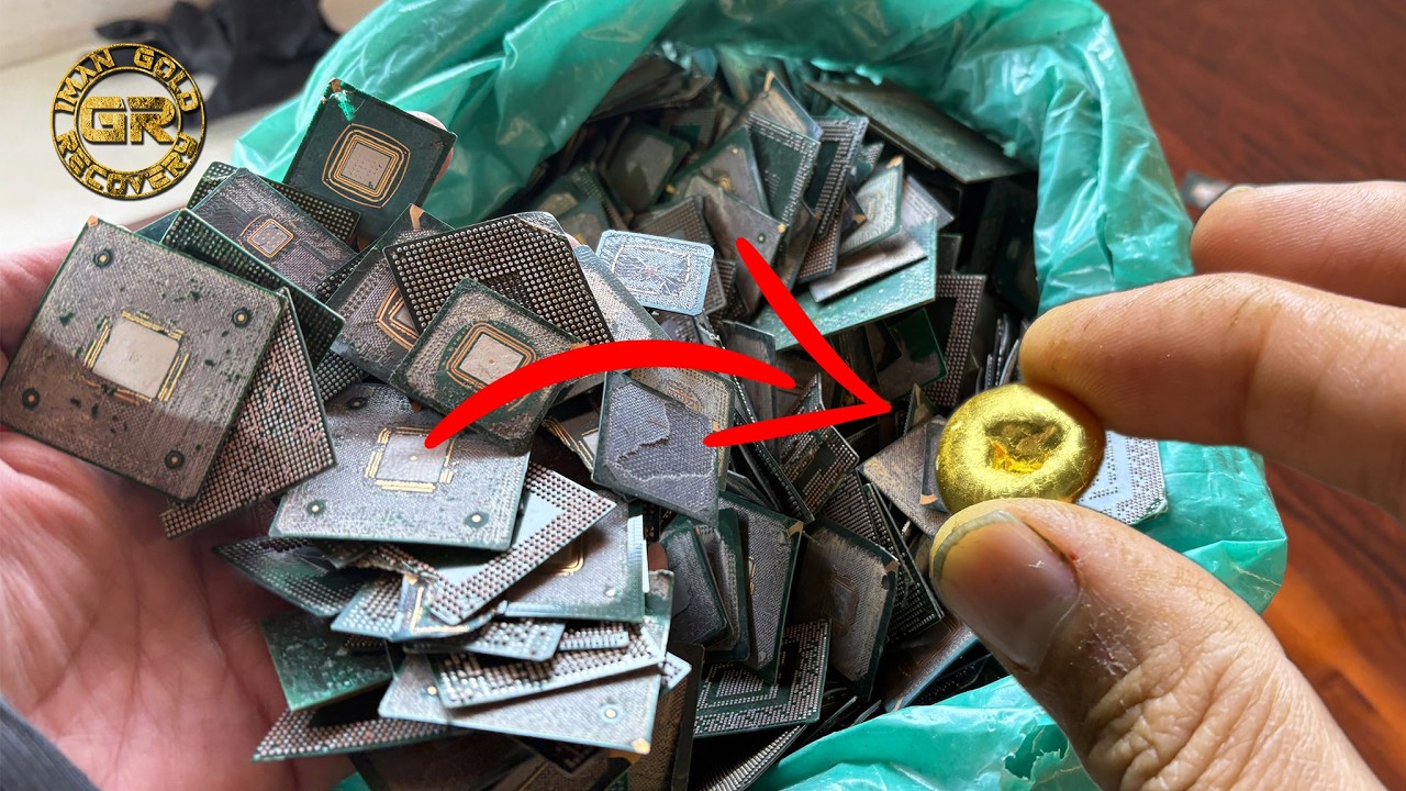 Восстановление золота из 5,5 кг нижних частей микросхем BGA | Пошаговое руководство