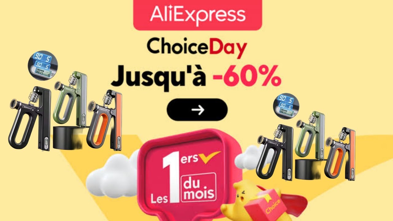 AliExpress Choice Day Grip Strengthener 10-120KG Adjustable Hand Exerciser – Fitness Training Tool |