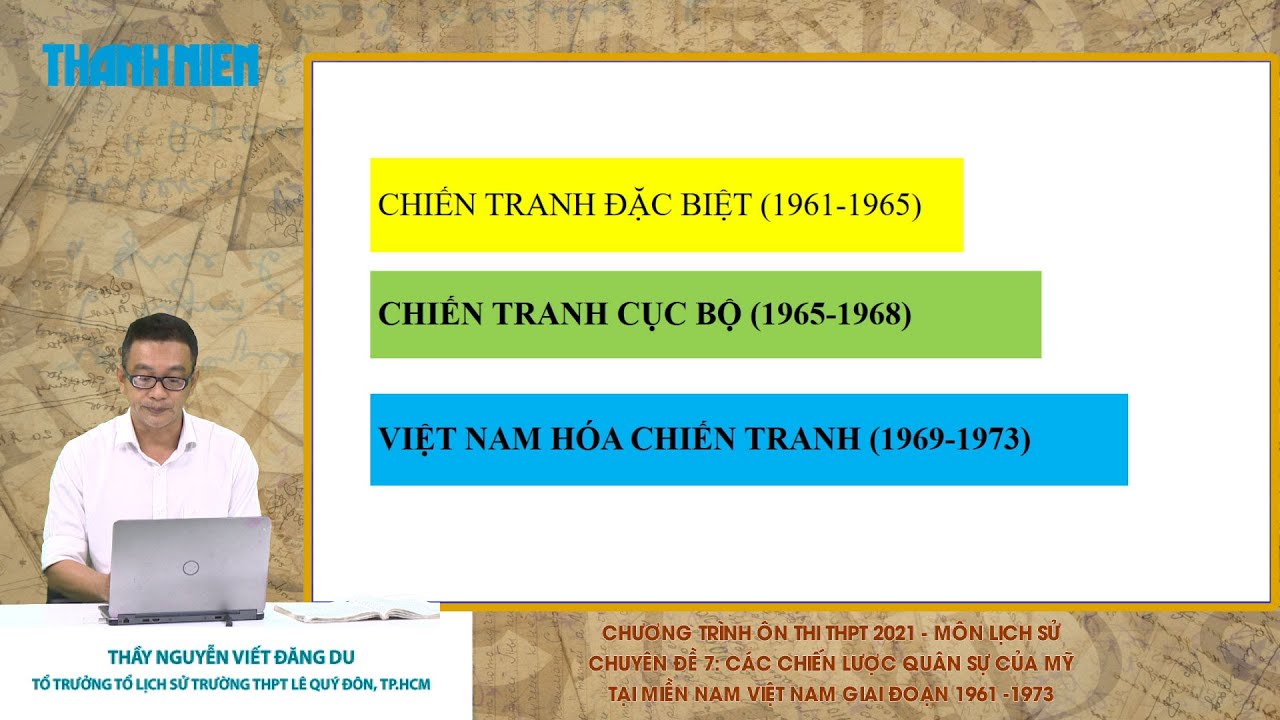 Luyện thi đại học môn sử | ÔN THI THPT QUỐC GIA 2021] MÔN SỬ – CĐ 7: Các chiến lược quân sự của Mỹ tại Việt Nam 1961 – 1973