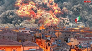 Italy panic: 1 hour before Campi Super Volcano erupted, as the earth rose, rumbling across the land Resimi