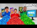 Last To Stop Eating ONE COLORED TAKIS While Playing Fortnite Wins V-Bucks (RED VS GREEN VS BLUE)