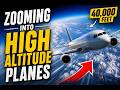 High Altitude Plane Spotting 125 x Zoom Nikon P1100 Camera