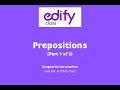 Prepositions (Part 1 of 3) | Edify class - India's number 1 online learning platform for school kids