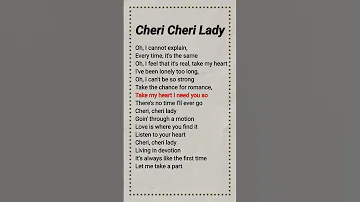 Cheri Cheri Lady Modern Talking 