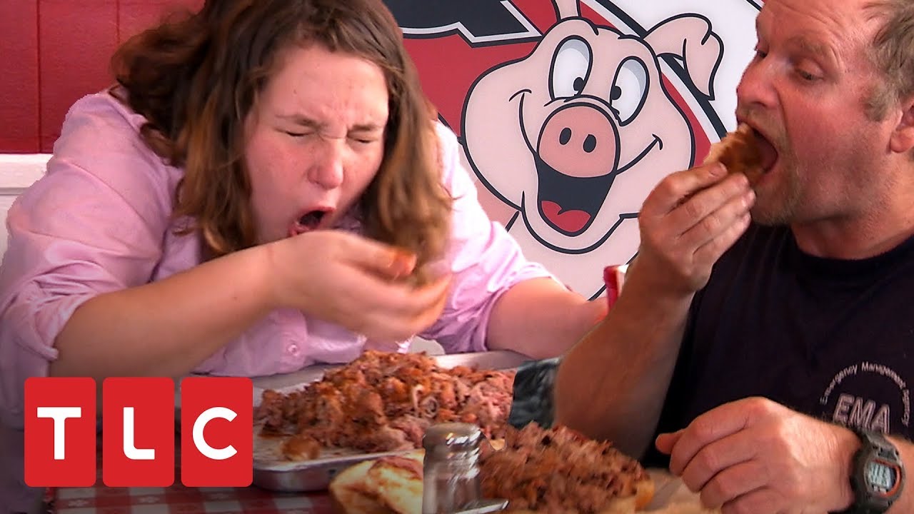 Pumpkin y Sugar Bear comen hamburguesa Porkzilla de 2 kg ¡Llegó Honey Boo Boo! TLC