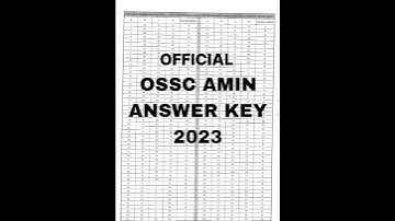 ossc Amin 2023 Answer key released please check your score n cmnt #information #exams #competative
