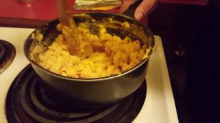 Just me. stirring macaroni.