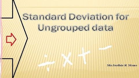 Standard deviation for Ungrouped data.#elementsofstatistics