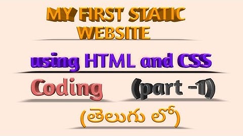 My first Static Website | CCBP 4.0| Nxt wave #coding