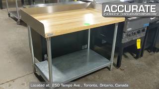 48 x 30 Maple Top Bakers Table - Used/Refurbished