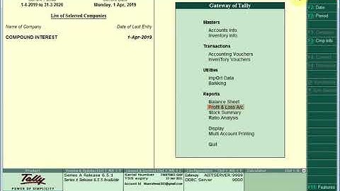 COMPOUND INTEREST CALCULATION IN TALLY