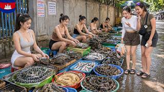 Ultimate Phnom Penh Market Tour 🇰🇭 Fresh Food & Cambodian Street Food in 4K