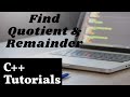 4 how to find quotient and remainder  c tutorials  2022  ferdous ahmed 10