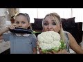 Lina İle Çiğ Sebze Yeme  Challenge Oynadık | Eğlenceli Çocuk Videosu
