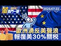 川普的關稅政策影響