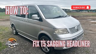 How to: we fix our 20 year old VW T5’s saggy headliner! by DCD Transporters 2,351 views 7 months ago 22 minutes