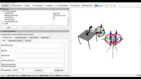ROS- RViz Plugin for the ATOM Calibration framework - Configuration of the calibration parameters