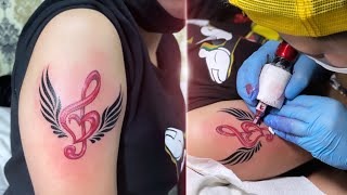 EP139 - G CLEF HEART WINGS TATTOO TIMELAPSE