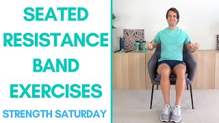 Whole Body Seated Resistance Band Exercises For Seniors (10 Minutes)