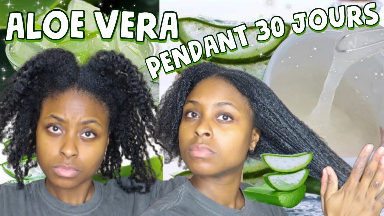 3O JOURS D'ALOE VERA FRAIS SUR MES CHEVEUX ALOE VERA POUR UNE POUSSE  EXTREME  AVANT/APRS