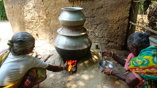 Deshi Daru Making Process How To Make Homemade Steamed Deshi Wine Using Mahuya Dry Flower By Tribe