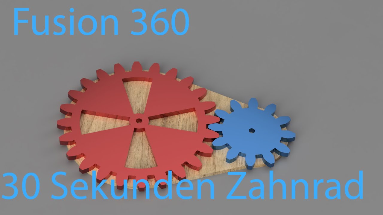 Zahnräder in 30 Sekunden Animation Fusion 360 Tutorial Deutsch