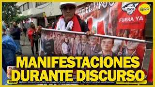 PEDRO CASTILLO'S MESSAGE: Protesters demonstrate against Pedro Castillo