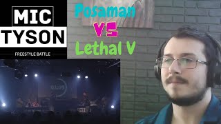 Reazione a Mic Tyson - Freestyle Battle 2017 || Posaman VS Lethal V (ottavi di finale, turno 2)